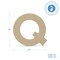 Wooden Letter Q 12 inch or 8 inch, Unfinished Large Wood Letters for Crafts | Woodpeckers